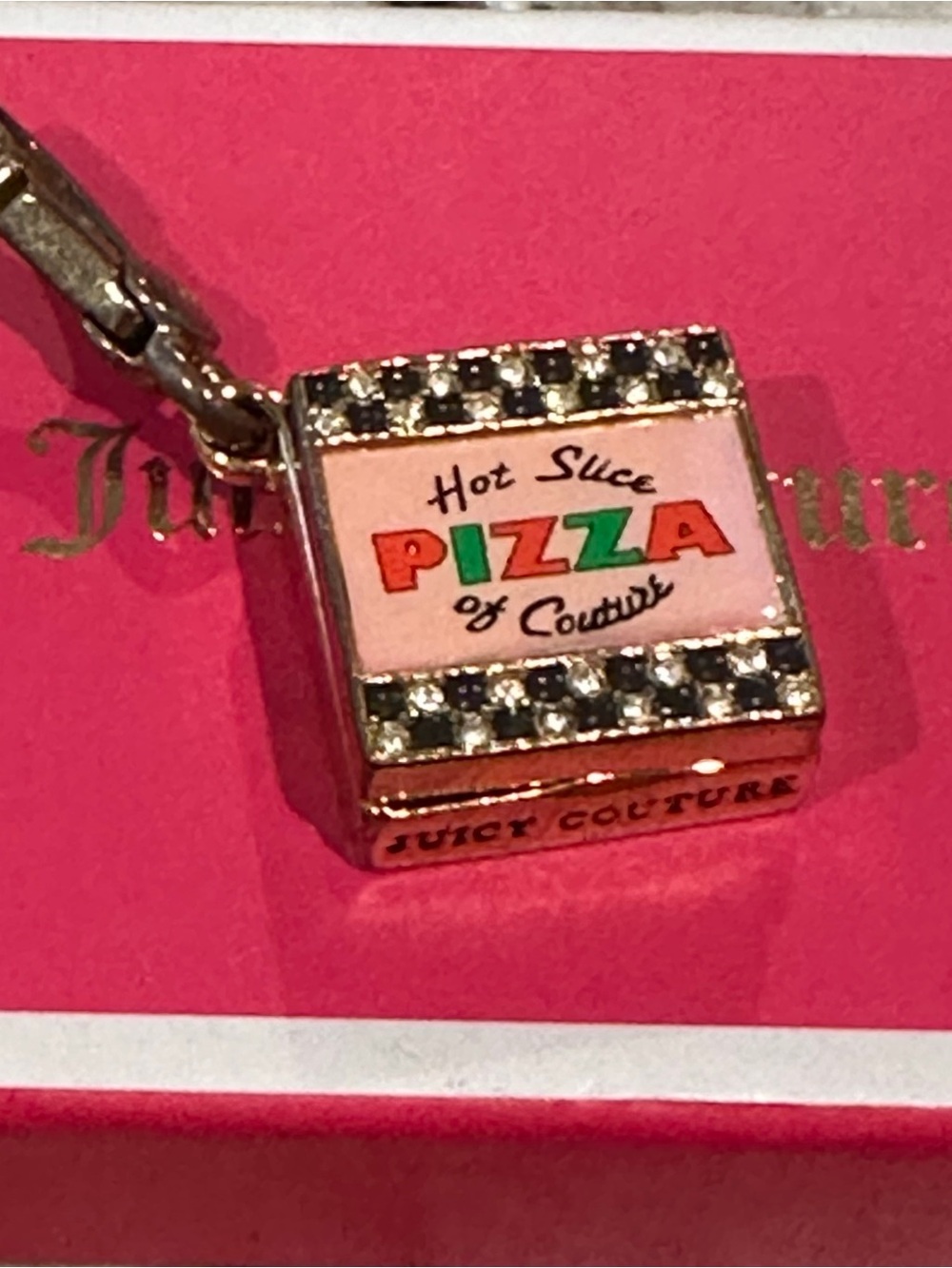 Juicy Couture Pizza Charm and clam shell charm
